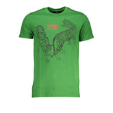Cavalli Class Green Cotton T-Shirt -   -  Cavalli Class.